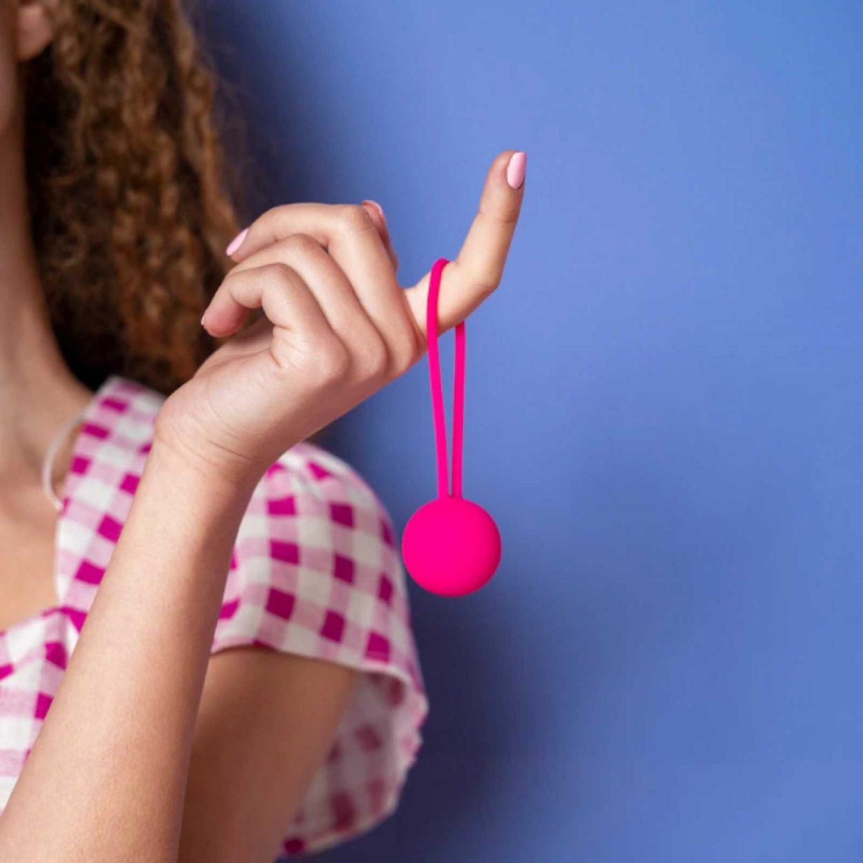 Purple vibrator in foam