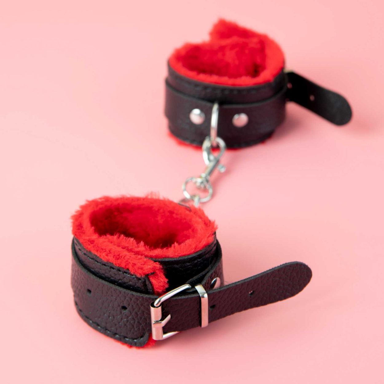 Black and red handcuffs duplicate